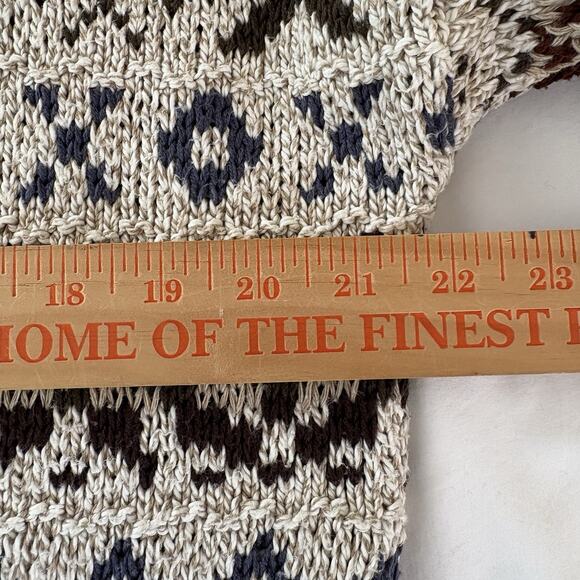 Vintage Liberty Nordic/Fair Isle Pattern Knit Grandpa Sweater Men's Size Medium - Picture 9 of 10